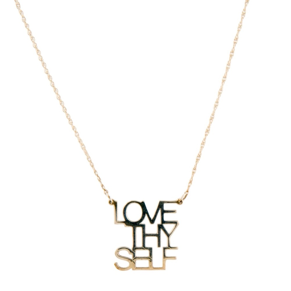 JENNIFER ZEUNER CUSTOM “LOVE THY SELF” NECKLACE